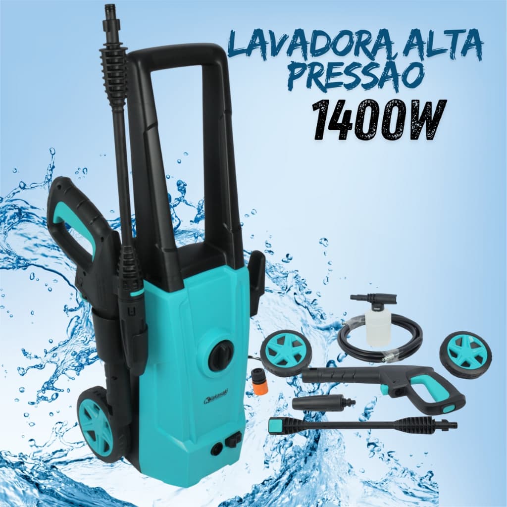 Lavadora De Alta Pressão Knakasaki 1400w 1500psi Turbo