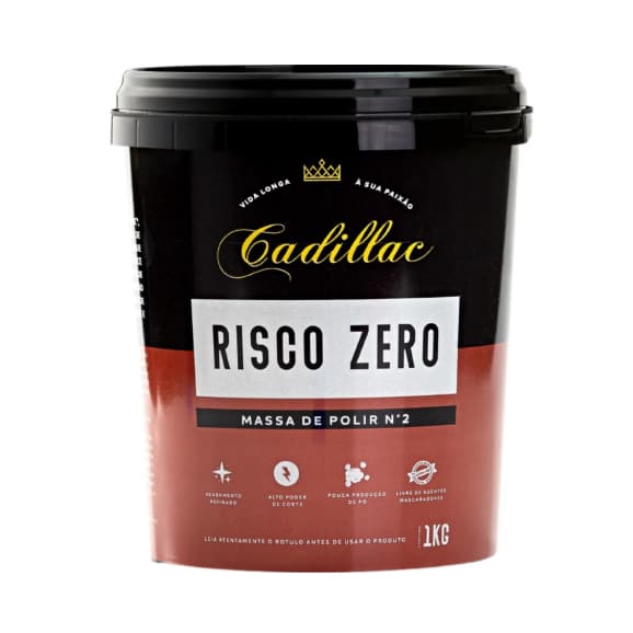 Massa de Polir N2 Cadillac 1KG Risco Zero Corte Polimento Automotivo