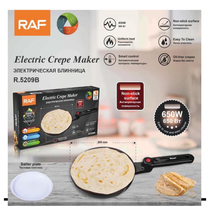 Panquequeira Crepeioca Elétrica Revestimento Antiaderente Nf - RAF