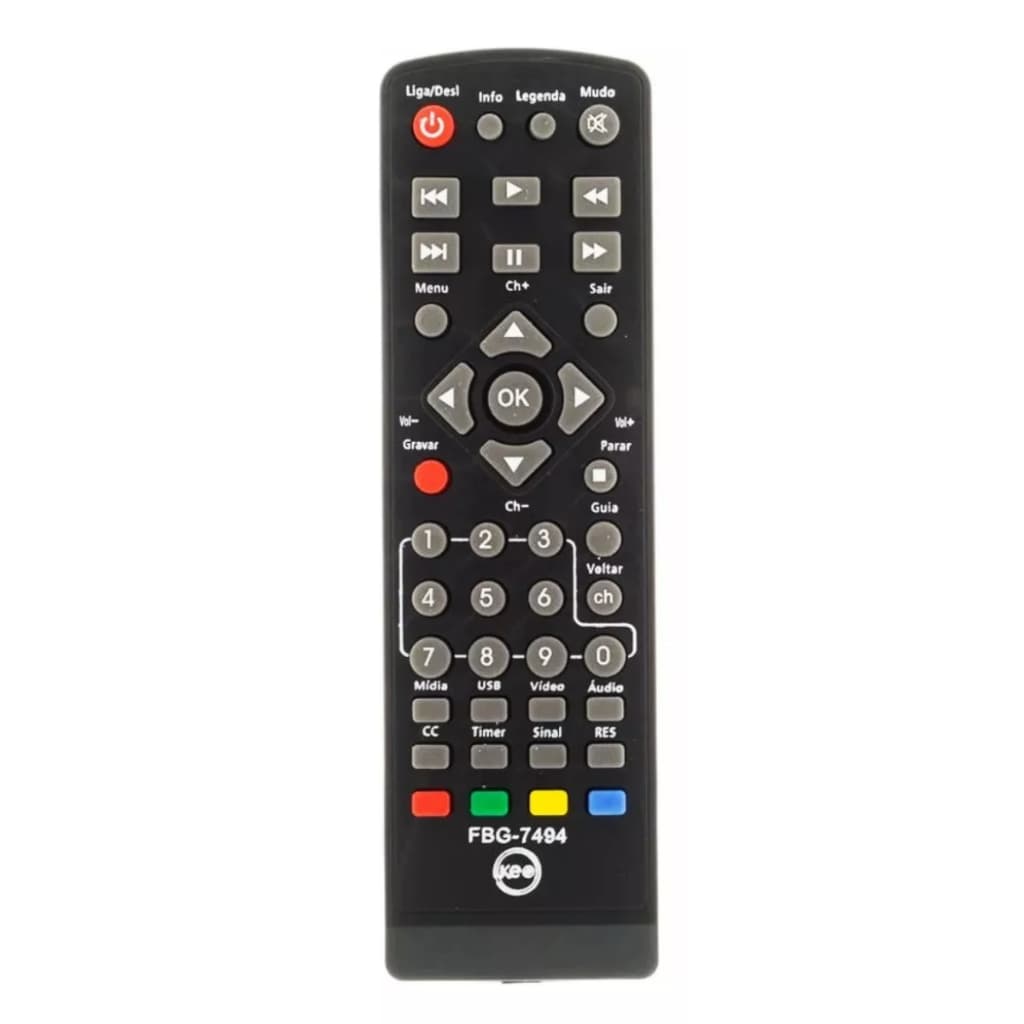Controle Remoto Conversor Keo Digital FBG 7494 LE 7494 SKY 9126 K900 K-900