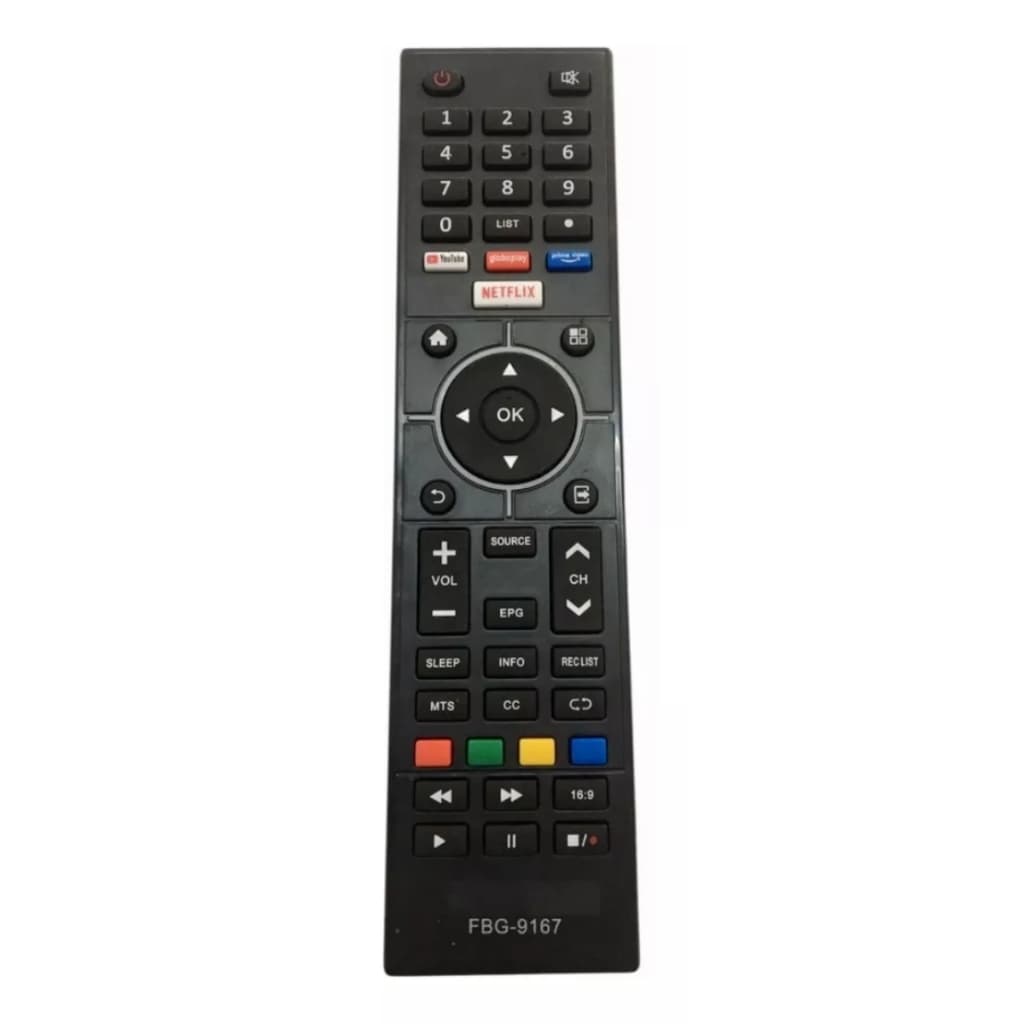 Controle Remoto Para Tv Multilaser Tl030 Tl031 Tl035 Tl036 FBG 9167 SKY 9167