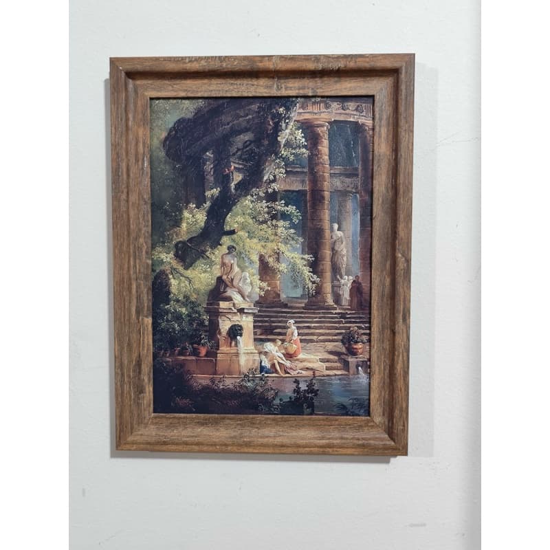 Quadro - neoclássico - A piscina - The Bathing Pool by Hubert Robert