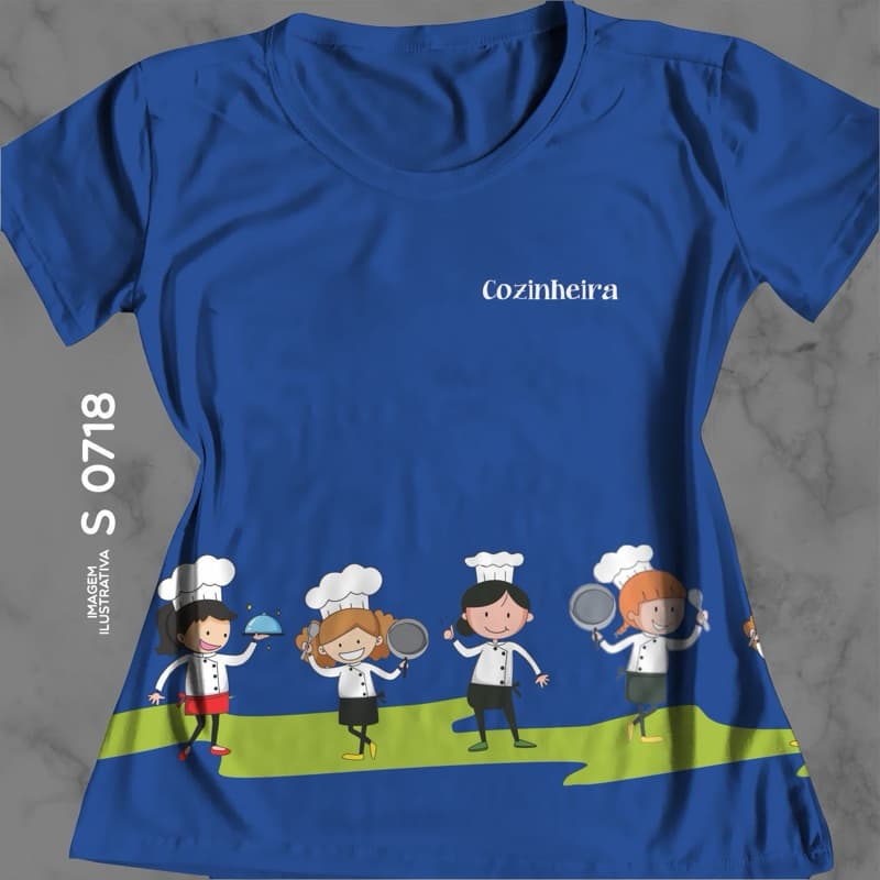 Blusa Tshirt Camisa Camiseta Feminina Cozinheira