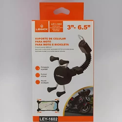 Suporte Celular Para Moto Retrovisor Ferro Universal Garra