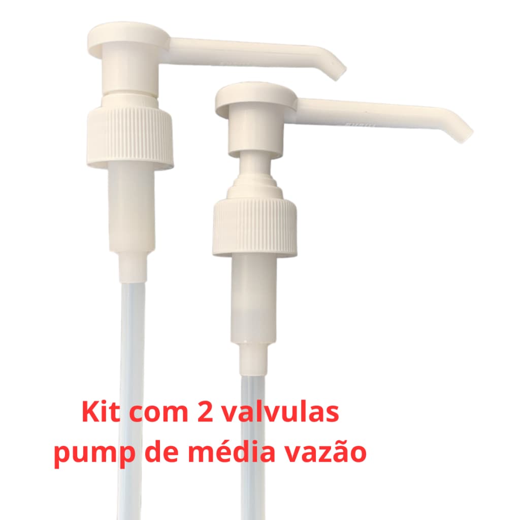 Válvula Pump Dosadora Profissional Média Vazão para frasdcos de 250ml a 1 litro - 2 unid.