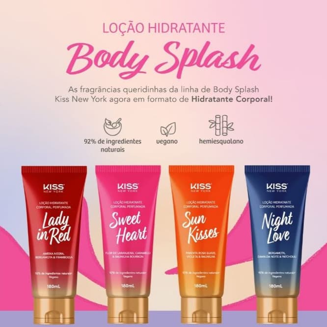 Loção Hidratante Corporal Perfumada Kiss New York Novo Lançamento oferta
