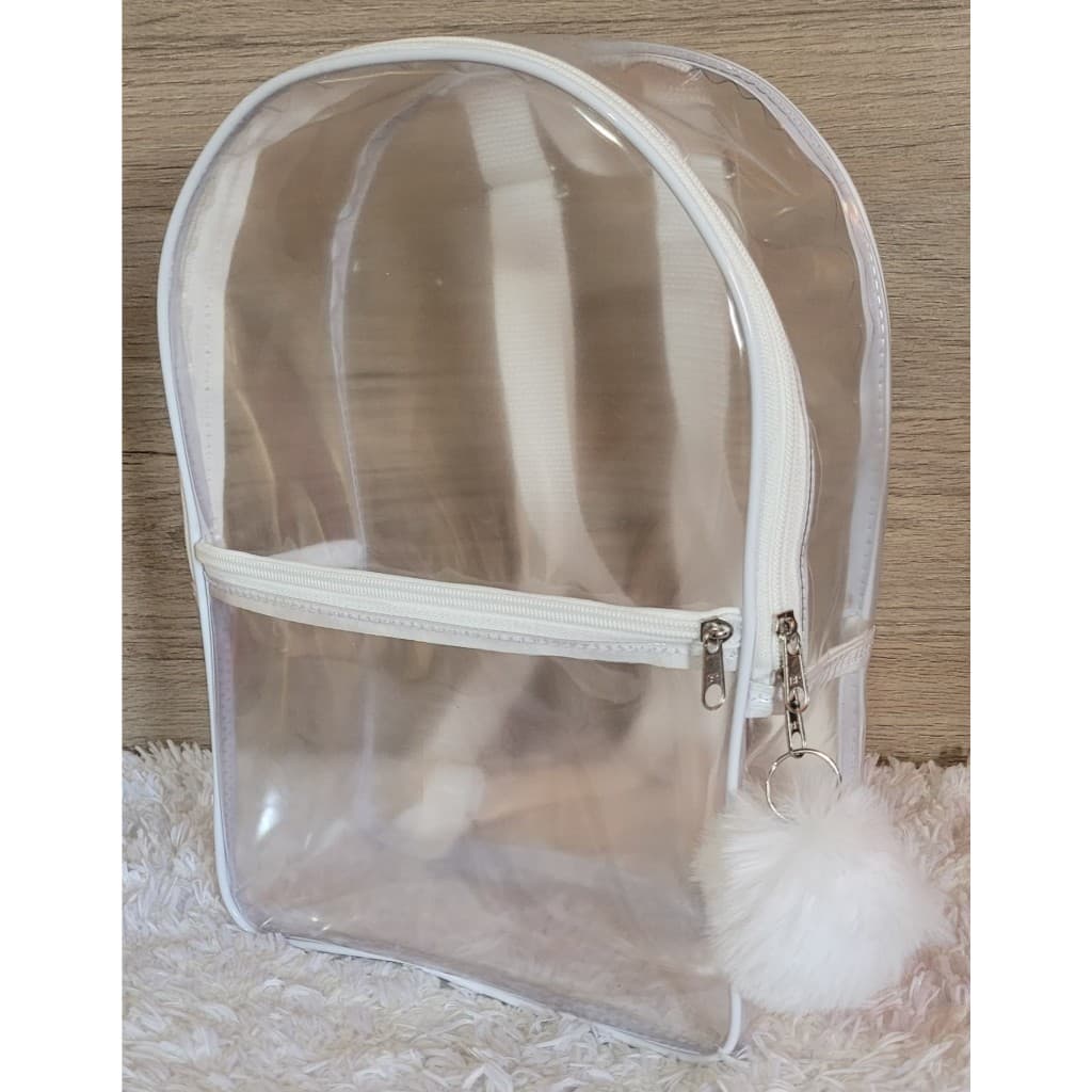 kit 10 Mochila Plástico Transparente Cristal/trabalho/escola/praia/enfermagem