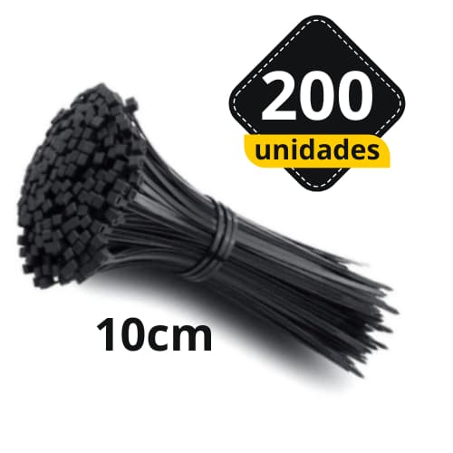 Abraçadeira Nylon / Enforca Gato /Cinta Plástica - 10cm/  200 unidades