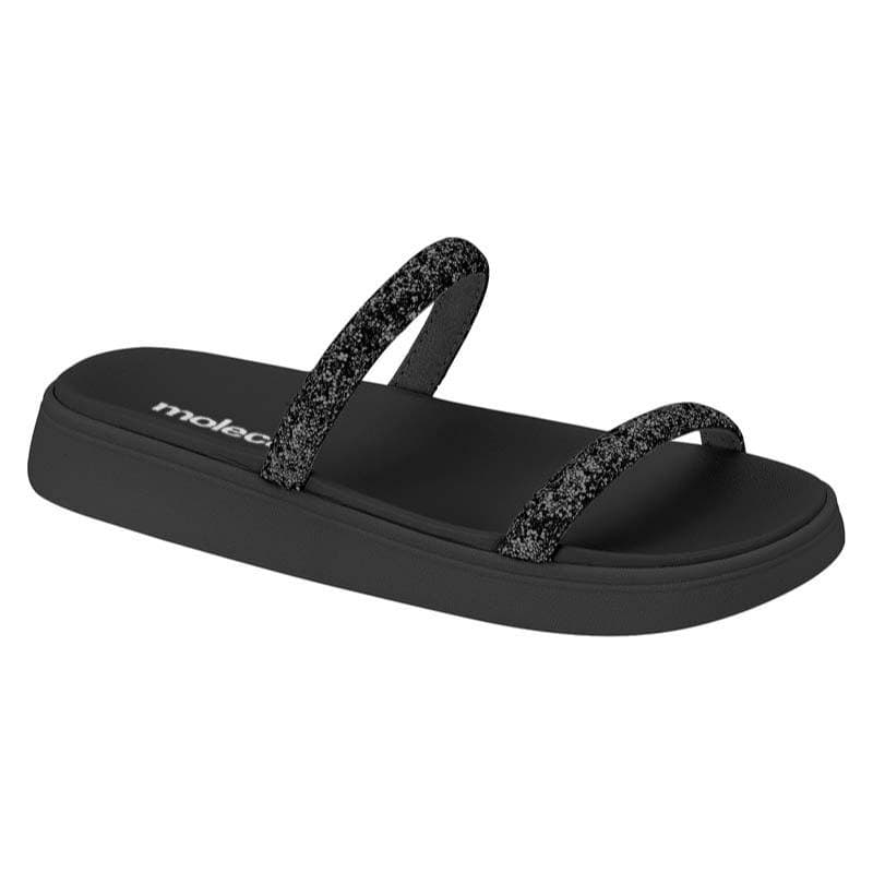 Sandalia Feminina Papete Brilho Confortável Lançamento Moleca Original