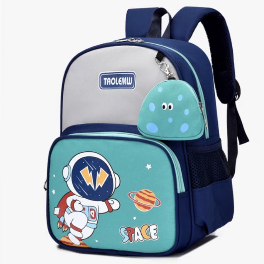 Mochila infantil astronauta coelho pré-escolar com bolsinha