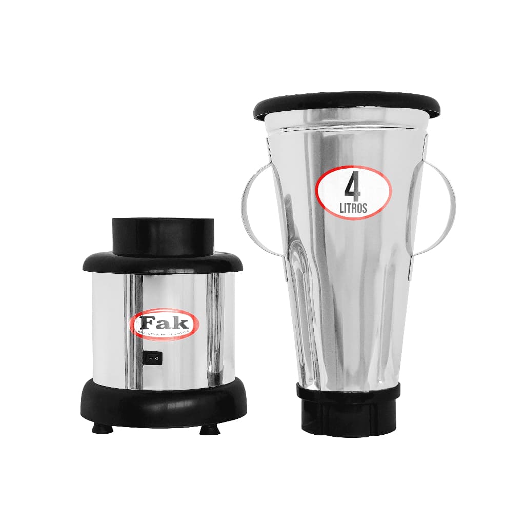 Liquidificador Baixa Rotação 4 Litros 800w Inox Silencioso