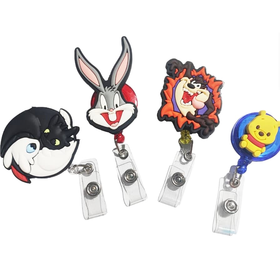 Porta Crachá Pernalonga Taz Ursinho Pooh Como treinar o seu dragão Roller Clip Presente criativo