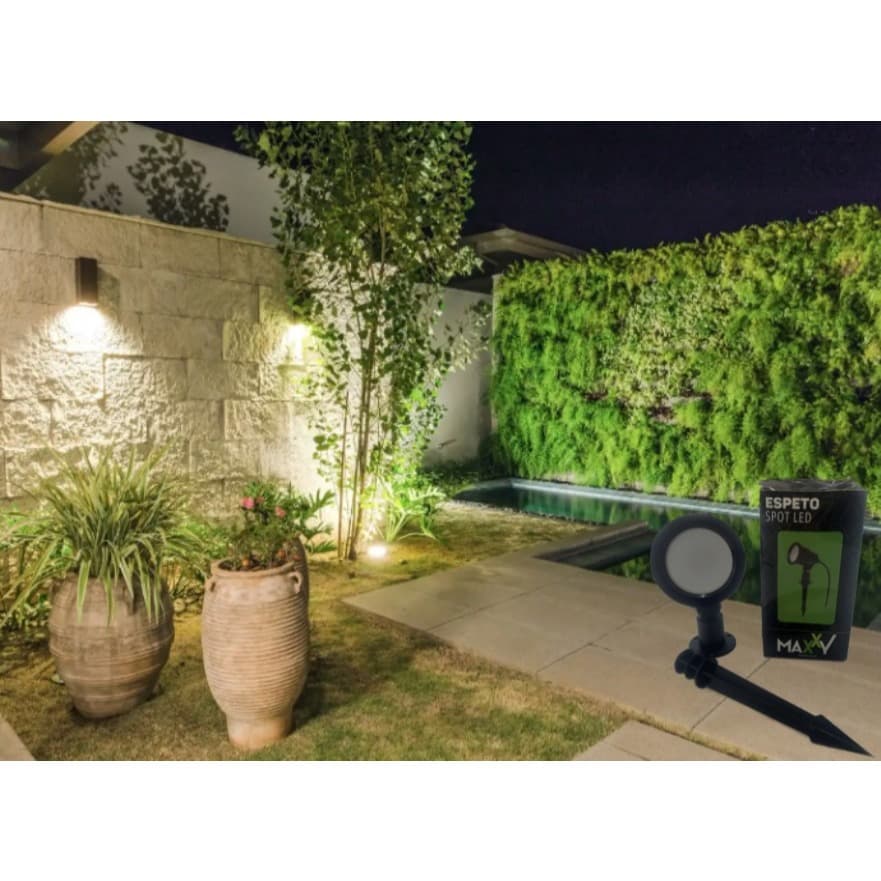 Espeto de Jardim LED 5W Projetor de luz Prova D'água Neutro Bivolt Para Jardim e Decoração