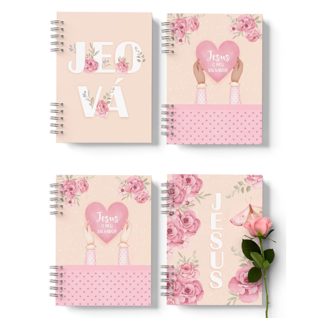 Caderno personalizado com NOME DO COMPRADOR, 200 páginas, A5, folhas decoradas JARDIM DAS ROSAS