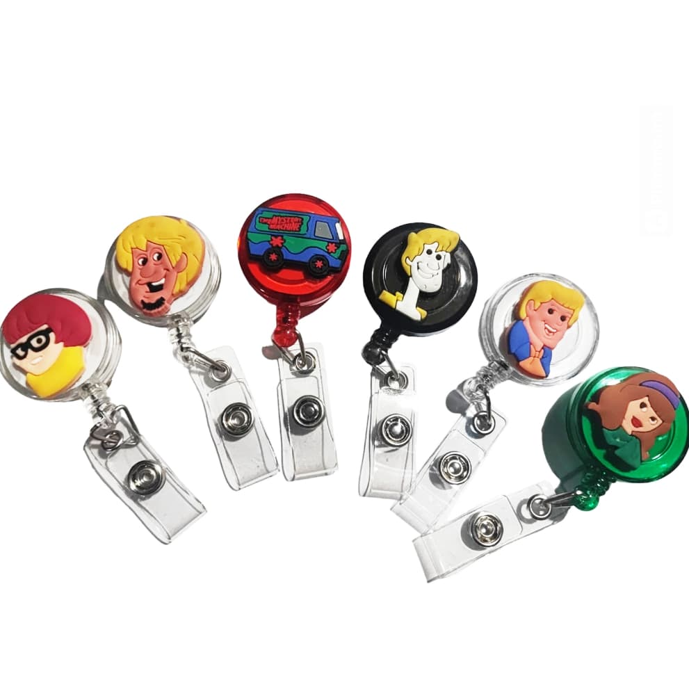 Porta Crachá Scooby Doo Fred Maquina mistério Roller Clip Presente criativo