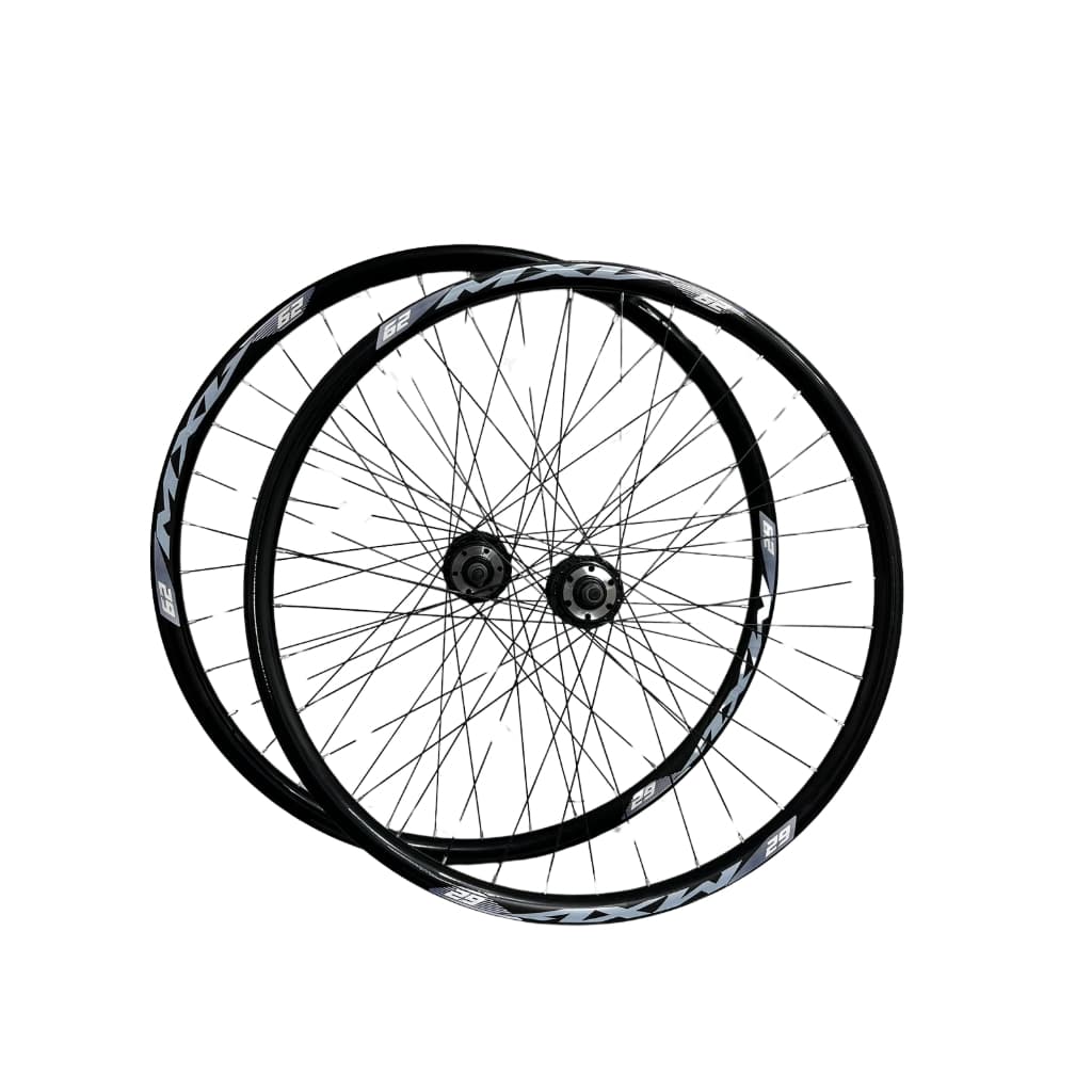 RODA AERO ARO 29 MONTADO COMPLETO AXW CUBOS FREIO A DISCO AÇO 36 FUROS ESFERADOS RAIOS PRETOS  DIANTEIRA/TRASEIRA