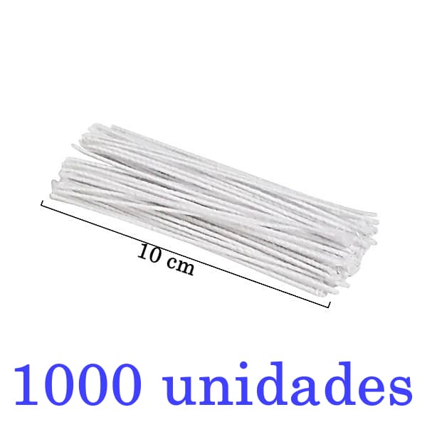 AMARRILHO / FECHO / ARAME ENCAPADO BRANCO 10 CM - 1000 unidades