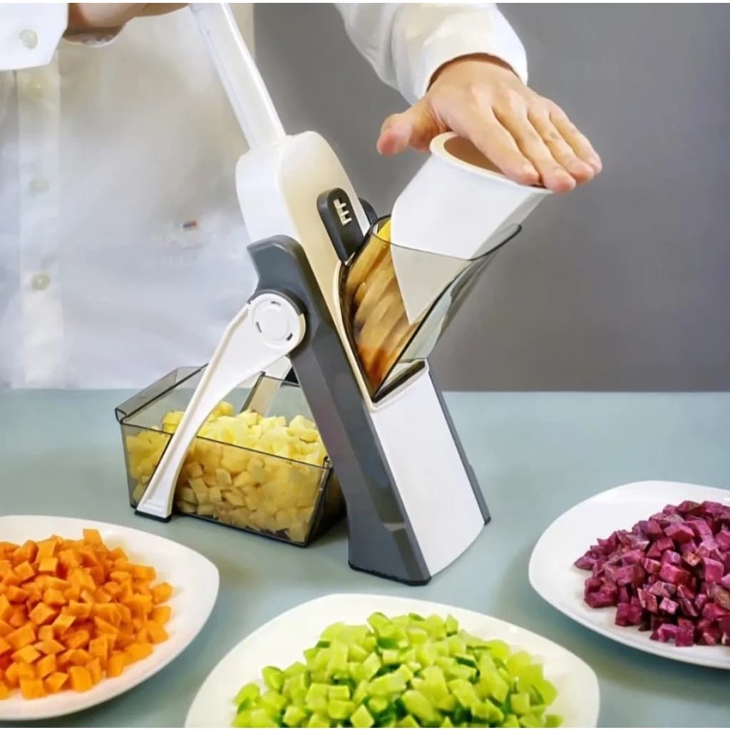 Fatiador Cortador Legumes Profissional Inox Mandoline 5 Em 1 Brava Spring Slicer