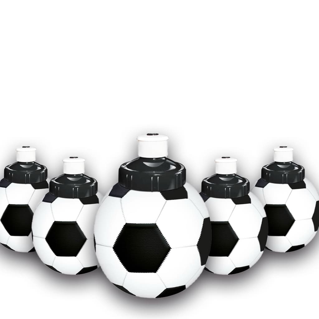Kit 10 Squeezes Garrafinha Formato Bola de Futebol 300ml Festas e Lembrancinhas