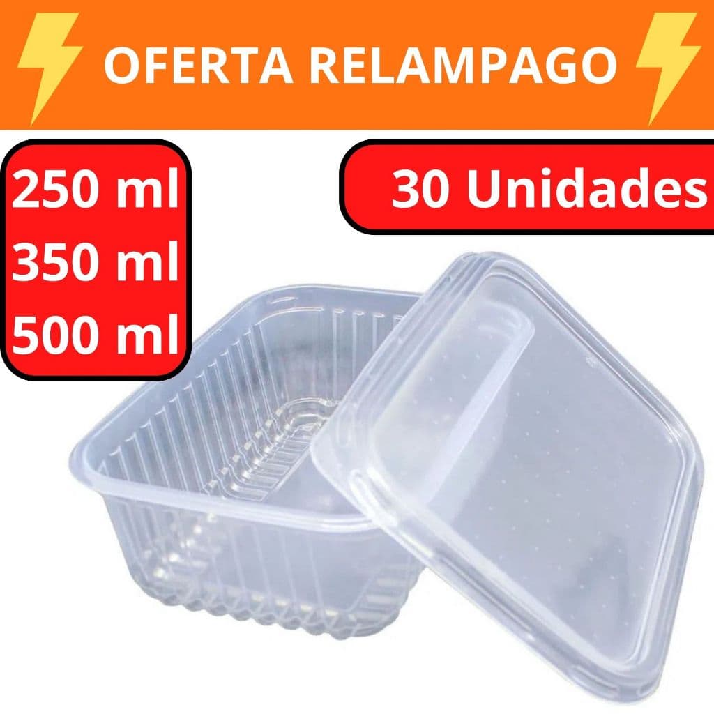 Pote Marmita Embalagem Fitness Fit Freezer Microondas Armazenamento Alimentos e Comida