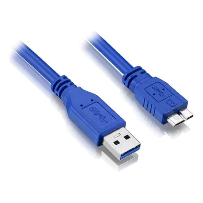Cabo Usb 3.0 Para Hd Externo Azul