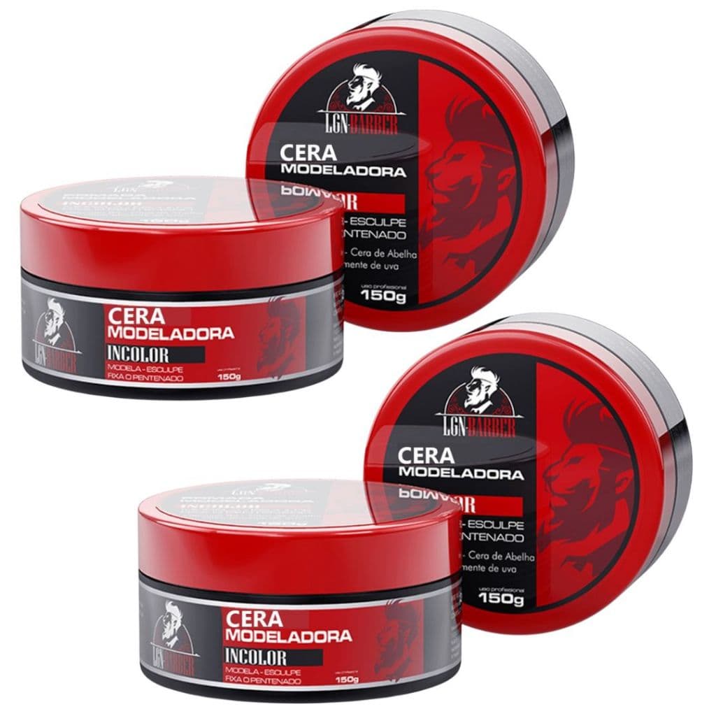 2 Cera capilar modeladora incolor 150gr - Lgn barber