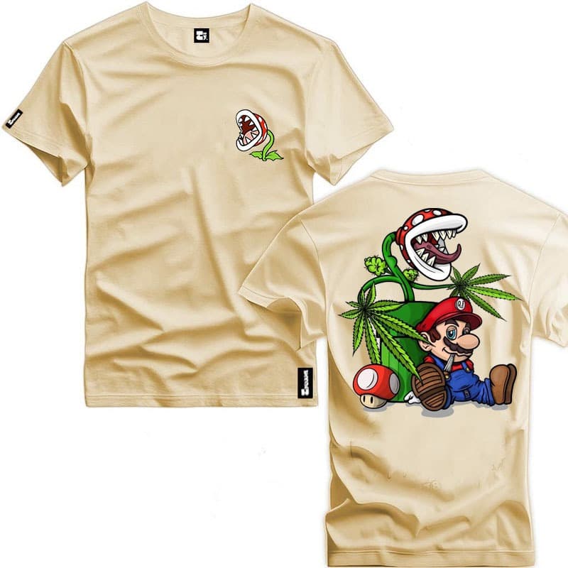 Camisa Modelo Novo Logo Mario Bross Exclusiva Camiseta Masculina Várias Cores