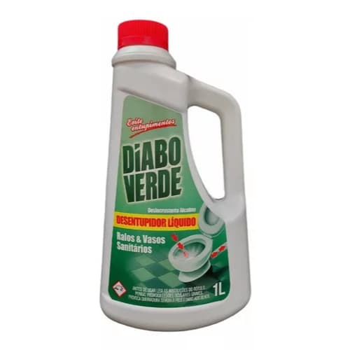 Diabo Verde Desentupidor Líquido Pia Ralos Vasos Sanitários 1L