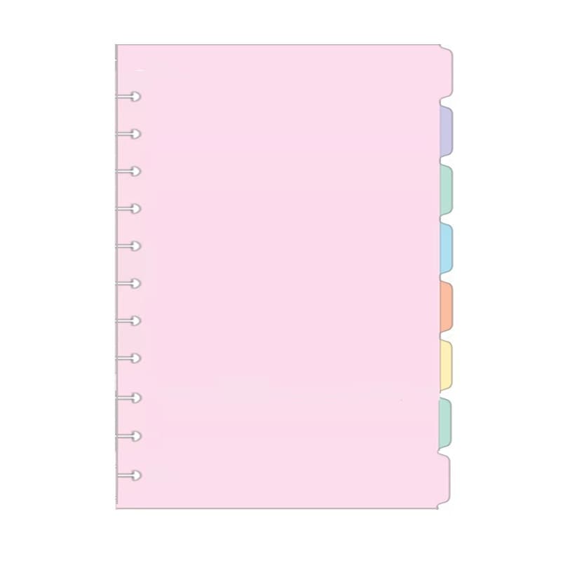 Refil OU  Divisórias Caderno Inteligente Tilidisco 8/10/11 Furos Pastel 8 Folhas