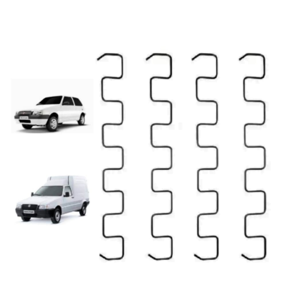 Kit 4 Molas Assento Banco Dianteiro Fiat Uno Palio Fiorino Elba