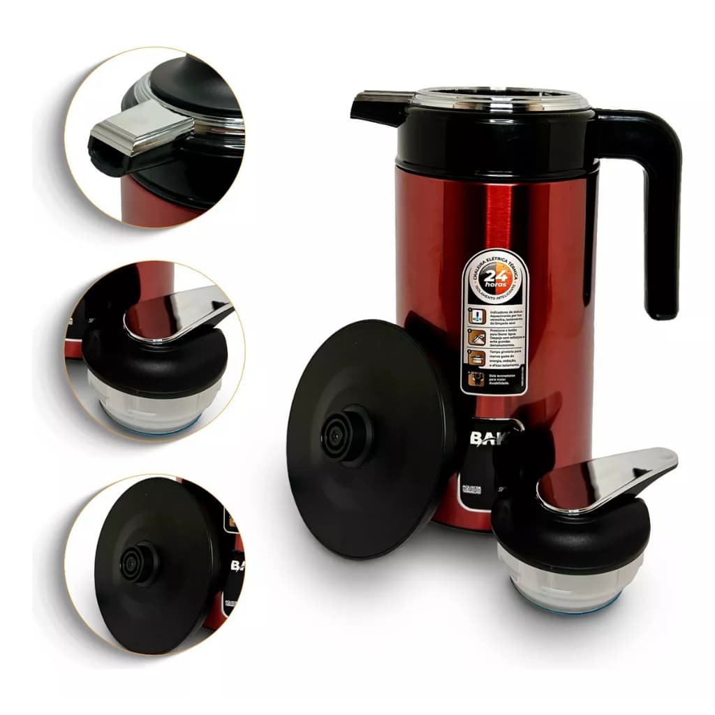 Jarra Elétrica Bule Chaleira Aço Inox 1,8 Litros Bak 110v