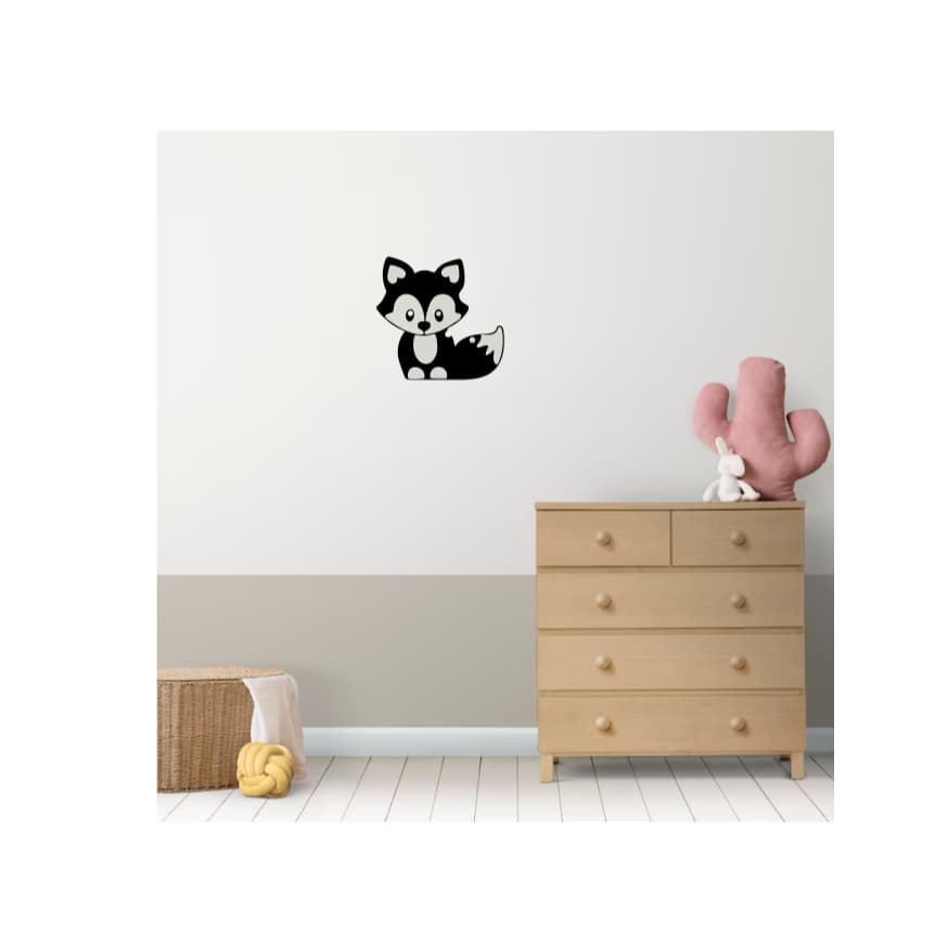 Adesivo Decoração Raposa Raposinha parede quarto infantil 48cm x 49cm