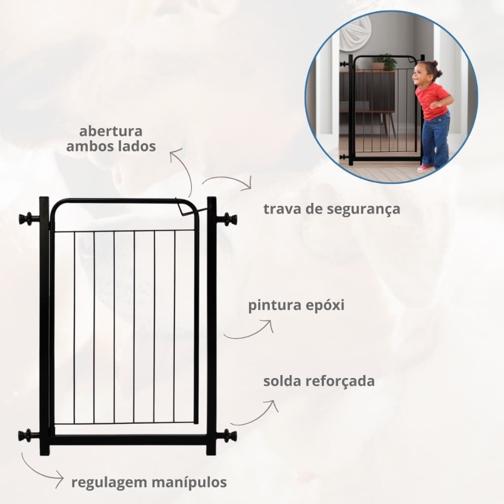 Portão Pet Grade Para Cães Crianças Proteção para Bebês Várias Medidas  Envio Imediato