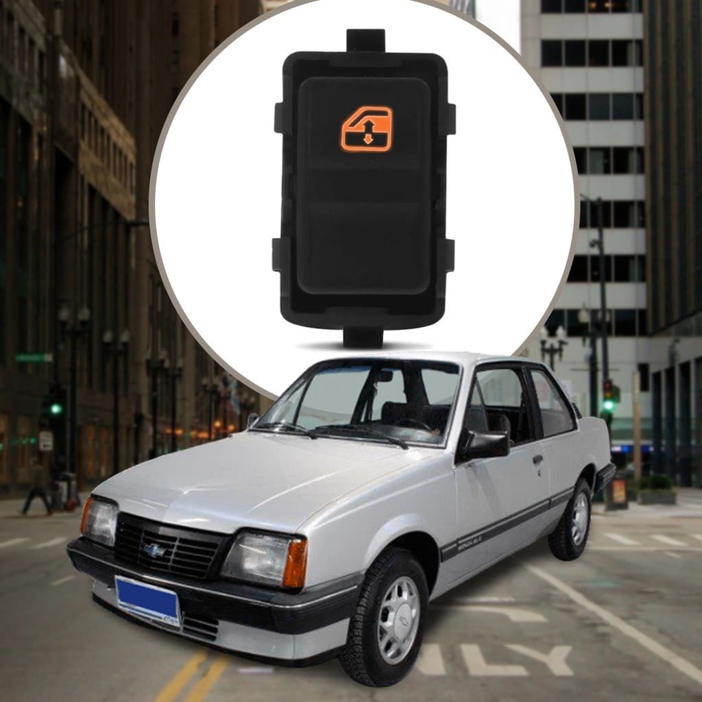 Botão Interruptor Vidro Elétrico Simples para Carro Monza 1988 Até 1996