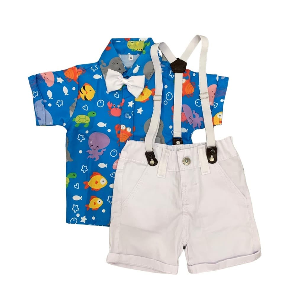 Conjunto temático FUNDO DO MAR infantil para menino