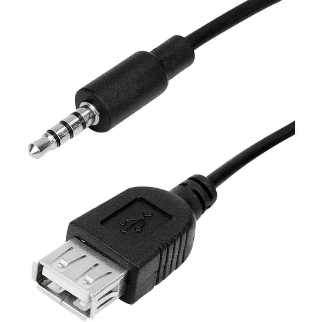 CABO AUXILIAR P2 MACHO X USB FÊMEA PEN DRIVE NO AUXILIAR DO CARRO OU CAIXA DE SOM