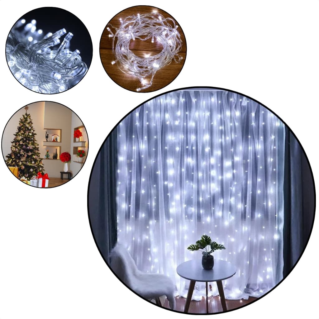 Pisca Pisca De Natal Luz 100 Leds Branco 8m Enfeite Natalino