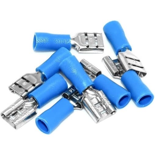 100X Terminal Pre Isolado Femea 2,5mm Azul Fdd2-250 C/ (100pçs)