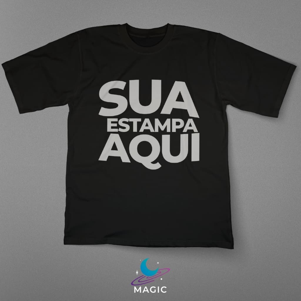 Camiseta camisa personalizada Frente e verso (Sua estampa aqui) 100% algodão unissex