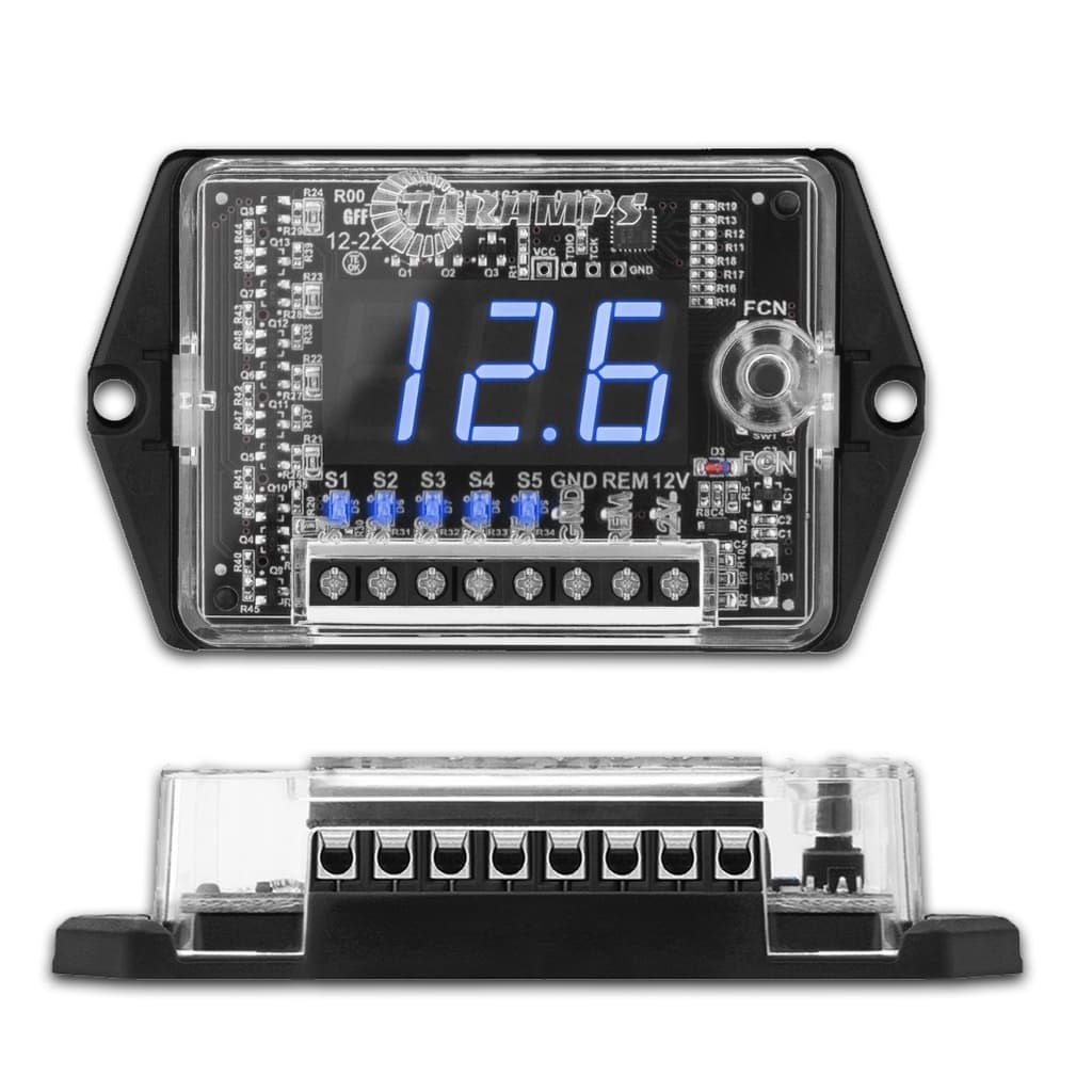 Voltímetro Automotivo Digital Sequenciador Taramps VTS 5.1 5 Saídas Para Carro Barco Caminhão.
