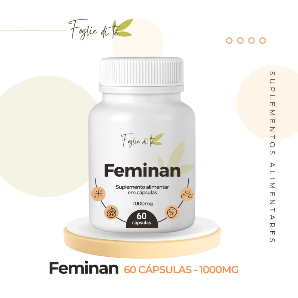 Feminan - 60 cápsulas - 1g - Foglie di Té