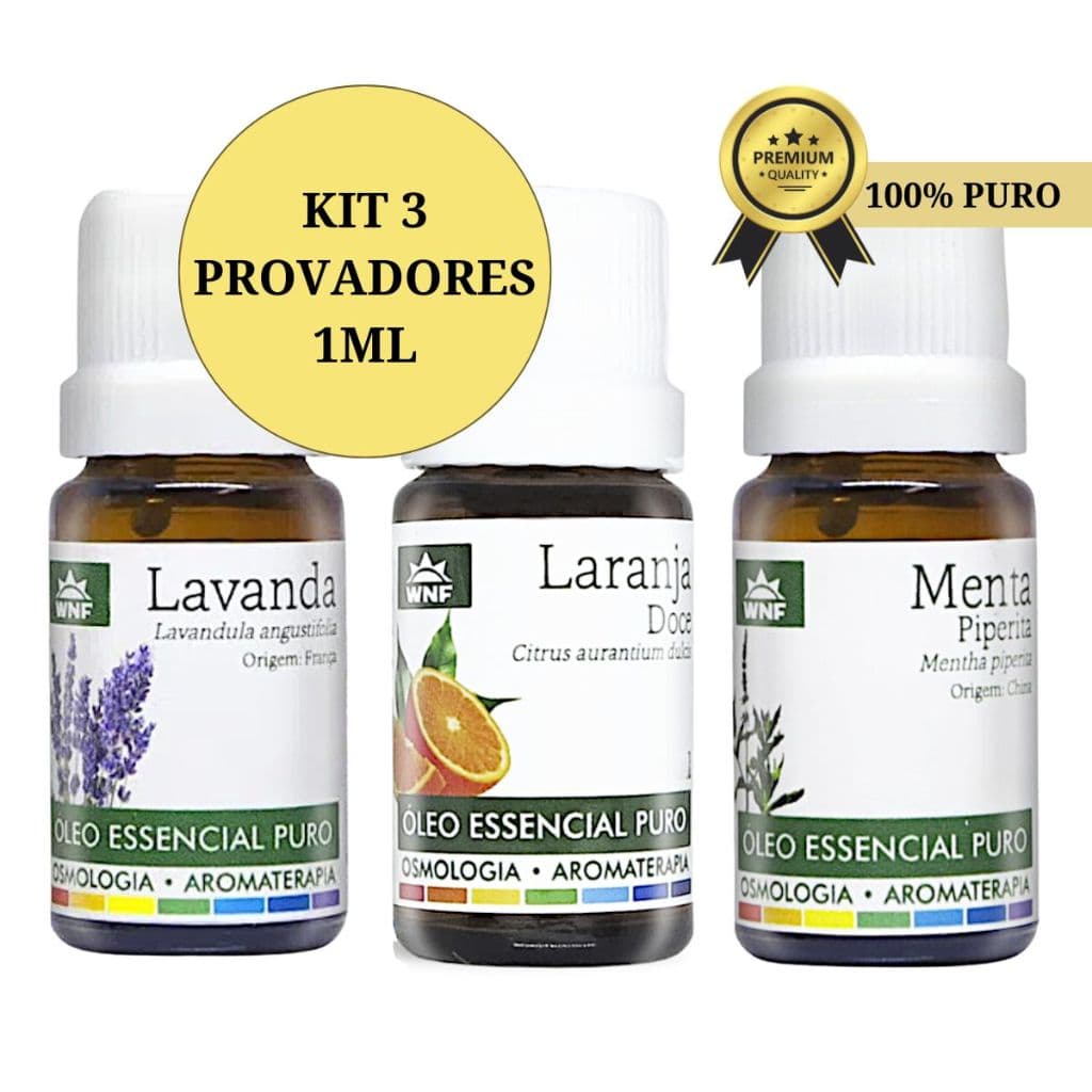 Kit 3 Oleos Essenciais 1ml Provador WNF