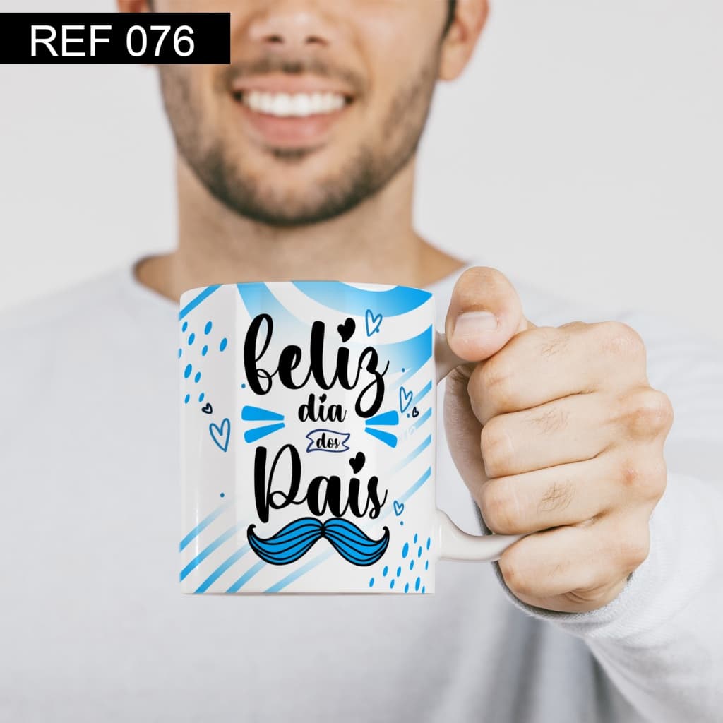Caneca de Porcelana para presente de Dia dos Pais com frases