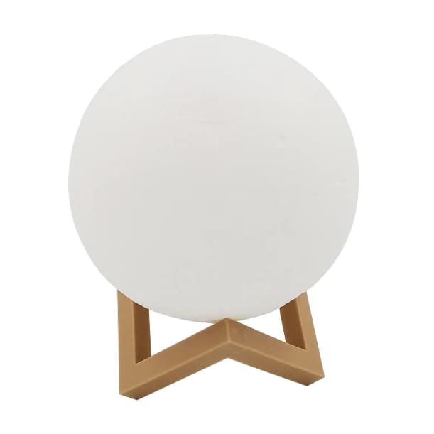 Luminária Lua Cheia 3D/ a bateria e com suporte em V de Plástico 11cm  Art. House