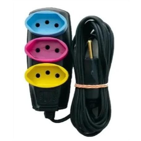 Extensão Elétrica de Energia 3m/5m/10m Colorida TRIOPLAST