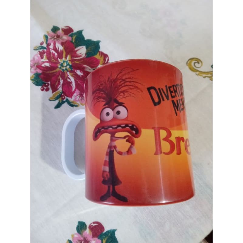 CANECA DIVERTIDAMENTE, TODAS AS EMOÇOES, PERSONALIZADA, NOME