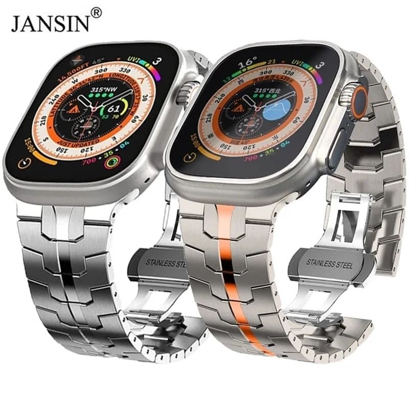 Smartwatch em Aço Inoxidável - Titanium Brad Alluminiun
