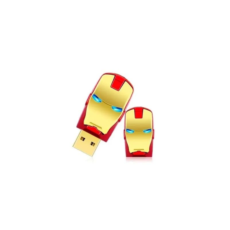 Pen Drive 64gb Marvel Super Heróis Homem De Ferro Usb 2.0  - Dourado/Vermelho