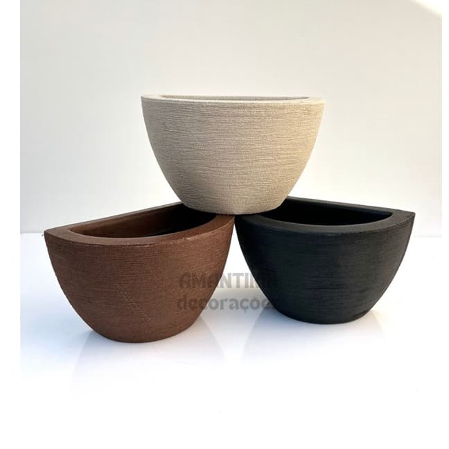 Vaso de Planta Decorativo Reciclável em Polietileno Moderno, Vaso de Parede Cód. 055