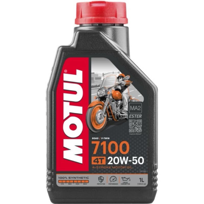 ÓLEO MOTUL 7100 20W50 4T 100% SINTÉTICO 1L Oleo para  harley oleo para motor moto sintetico